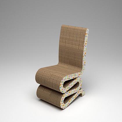 Gegolfde kinderstoel