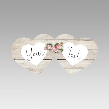 Dubbele onderzetter twee harten